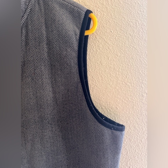 Herringbone Fleece Lined Zipper Closure Vest Fall Neutral Pockets Women's Size1X - Picture 4 of 6